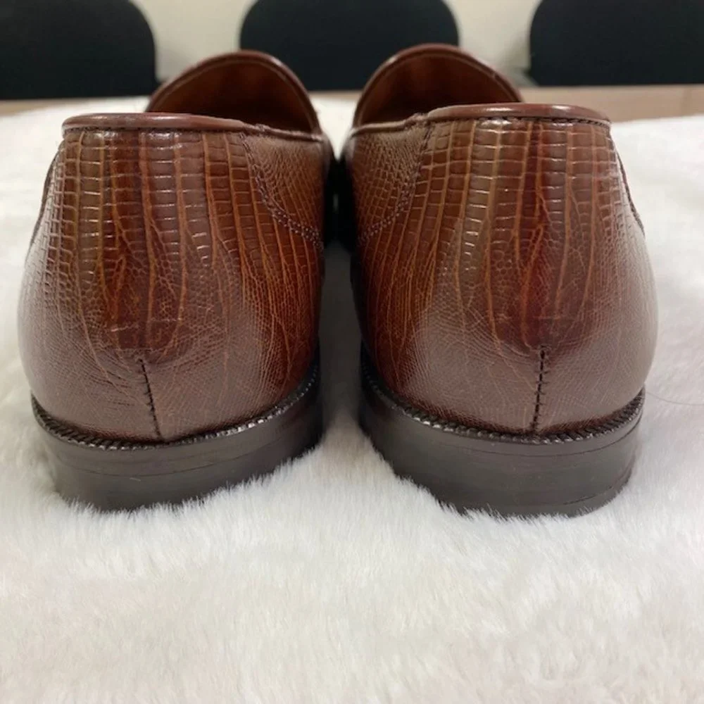 Stacy Adams Genuine Snake Skin & Leather Loafers, size‎ 10.5
